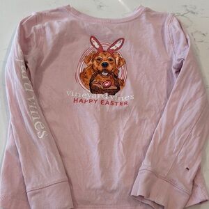 Vineyard Vines Pink Kids Happy Easter Shirt